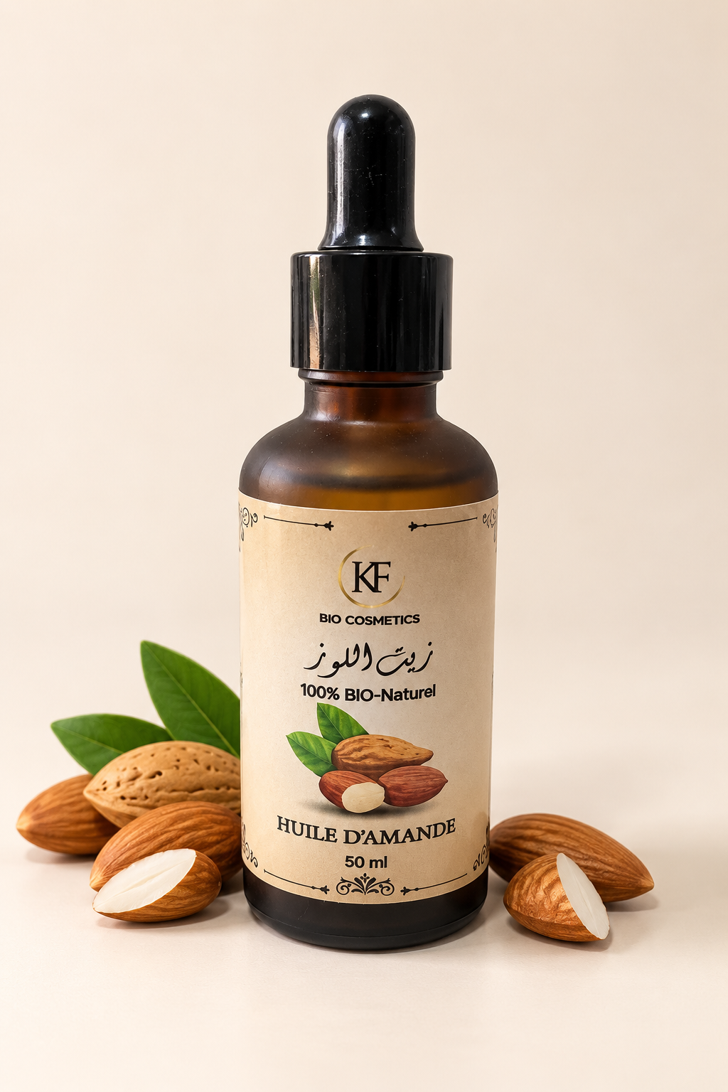 🌰 Huile d’Amande Douce – 50 ml | KF Biocosmetics