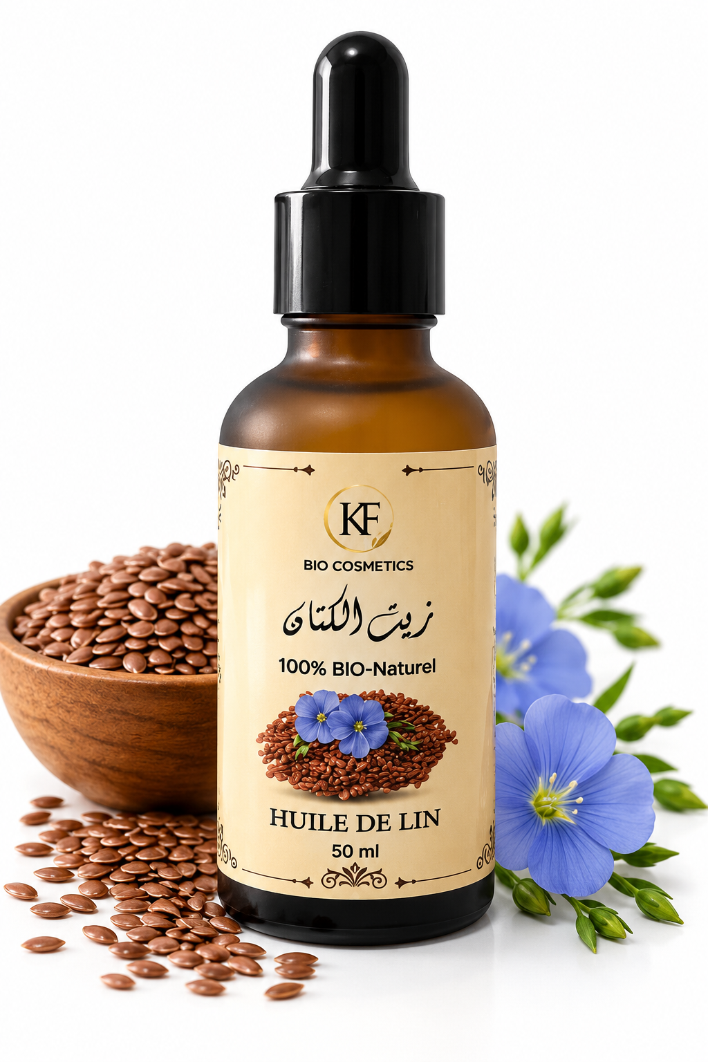 🌿 Huile de Lin – 50 ml | KF Biocosmetics