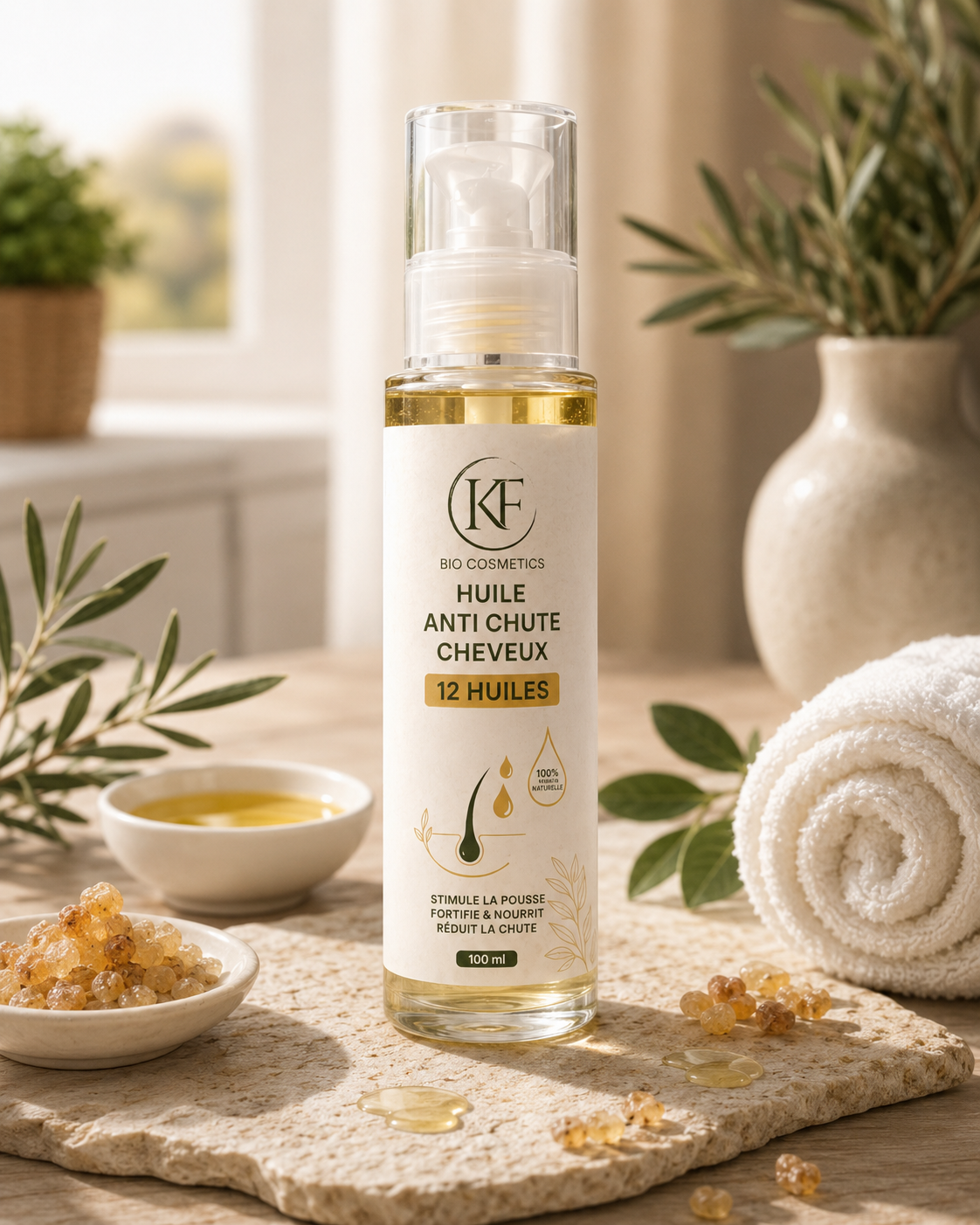 Huile pousse cheveux aux 12 huiles naturelles