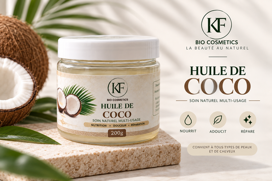 🥥 Huile de Coco – 200 g | KF Biocosmetics